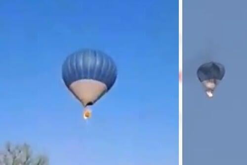 Video: Accidente mortal en globo aerostático en Teotihuacan; hay dos fallecidos